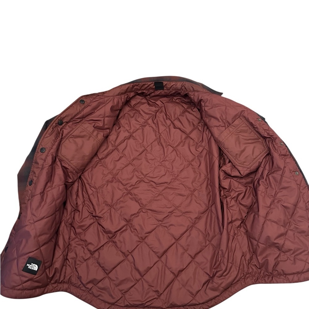 THE NORTH FACE Fort Point Insulated Reversible Flannel Sequoia Red Mens Small - Picture 10 of 15